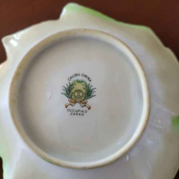 Vintage Chubu China Occupied Japan Leaf Shaped Dish - Picture 2 of 8